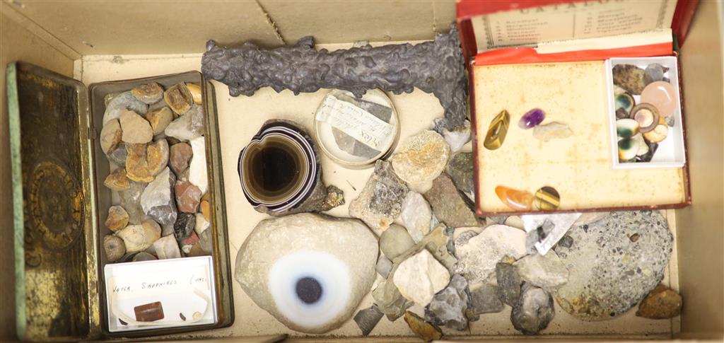 Two boxes of geological specimens, collected before 1970,